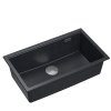 Quadron LOGAN 110 GraniteQ zlewozmywak black diamond 76x44x23,5 cm 1-komorowy wpuszczany z syfonem manualnym stal szlachetna HQD7644U8BSI